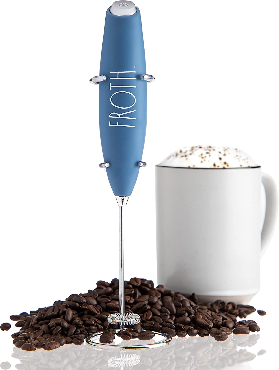 Rae Dunn Navy Milk Frother: Electric Mixer & Latte Maker