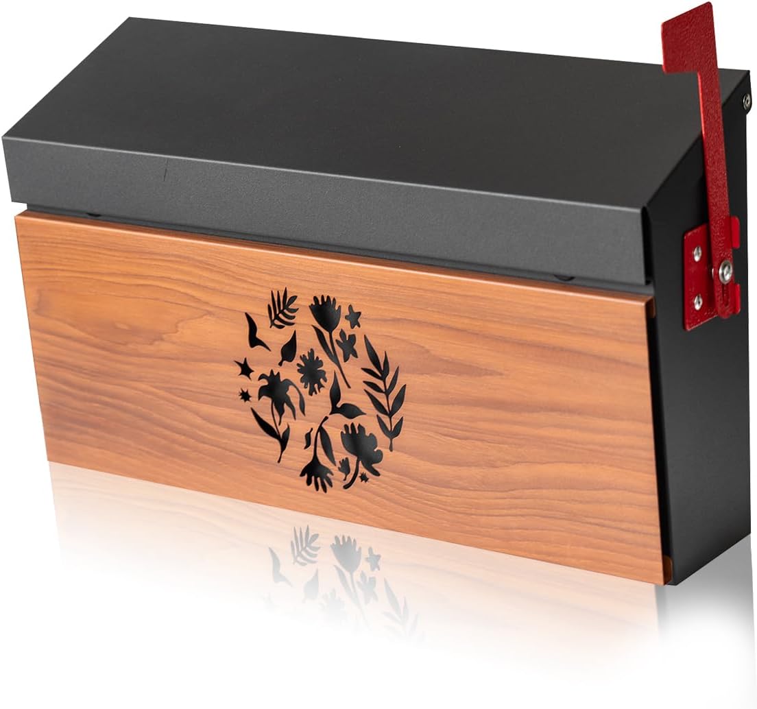 Large Capacity Wall Mount Mailbox with Flag Kit for Home Use