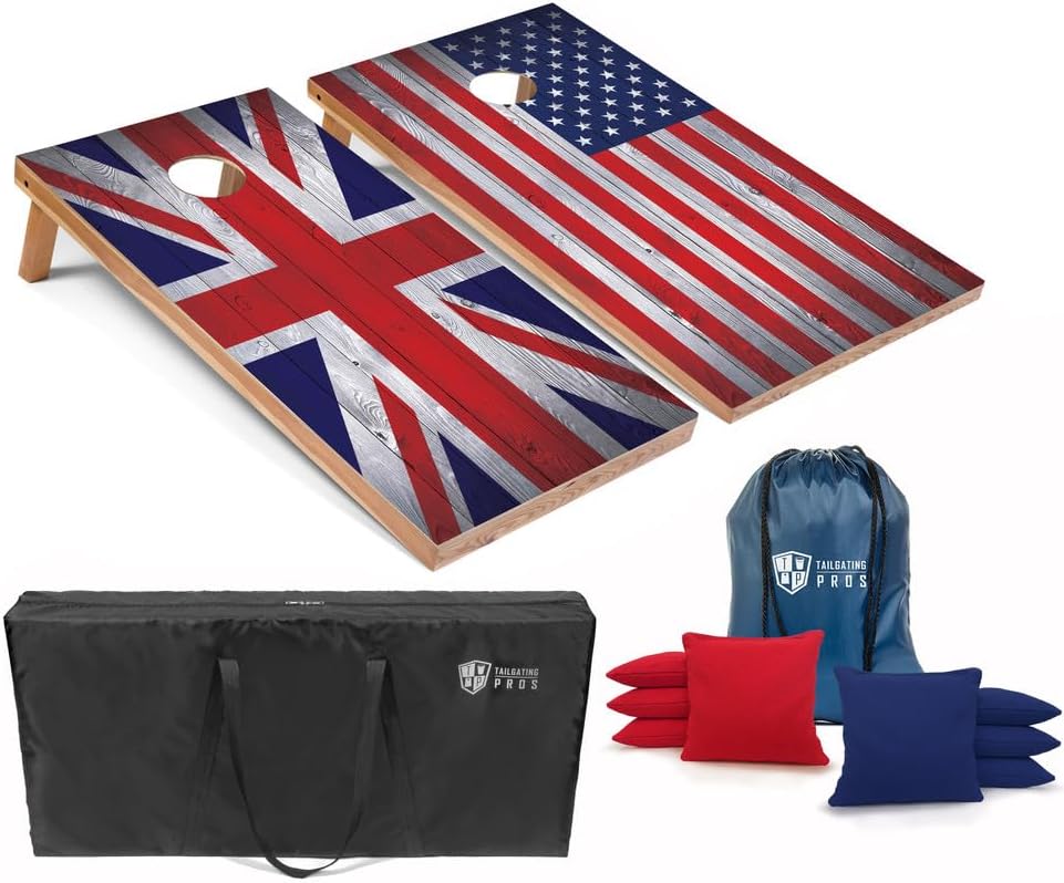 Regulation Cornhole Boards Set with Bean Bags and Carrying Cases