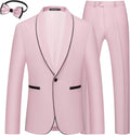 MAGE MALE Mens Tuxedo Shawl Lapel Slim Fit One Button Suit Set