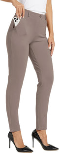 Women's Yoga Dress Pants Petite and Regular - Slim Work Slacks
