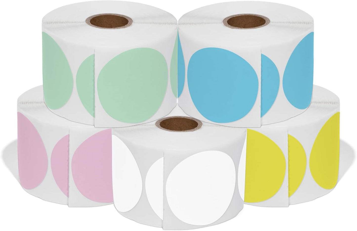 Custom Circle Logo Stickers | Multicolored Labels - 5 Rolls, 750/Roll
