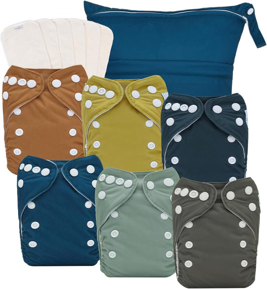 Newborn Cloth Diapers Pack of 13 for Preemie Girls - Reusable