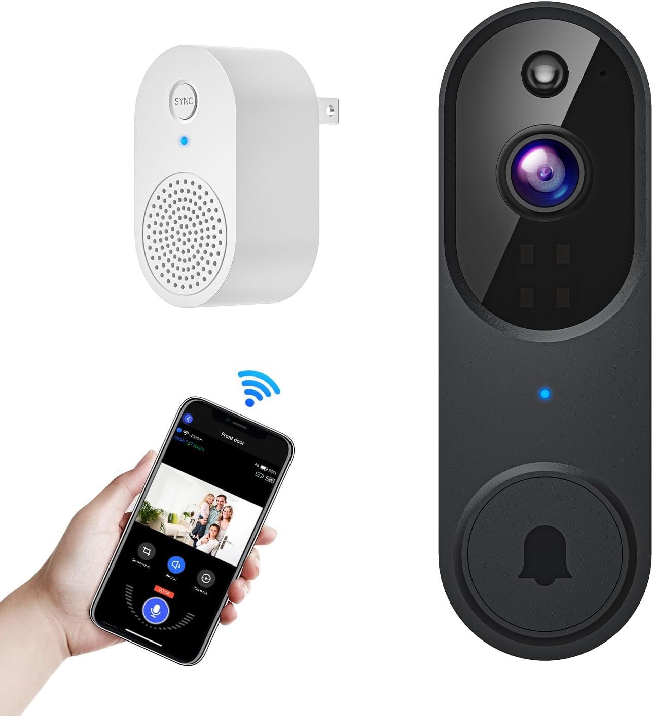 Orbitell Wireless Doorbell: AI Motion Detection & Night Vision