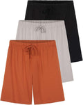 Mens Cotton 3-Pack Ultra-Soft Knit Sleep & Lounge Shorts - Big & Tall