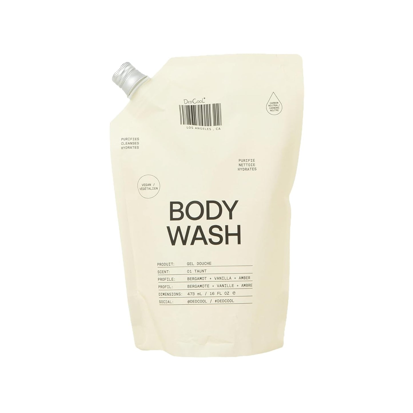 DedCool Taunt Body Wash Refill for Hydration and Skin Care