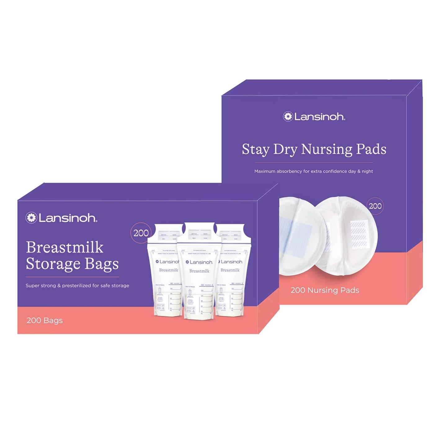 Lansinoh Breastmilk Storage Bags and Nursing Pads for Moms