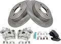 TRQ Rear Brake Pad & Rotor Kit Semi-Metallic Compatible with 2012-2017