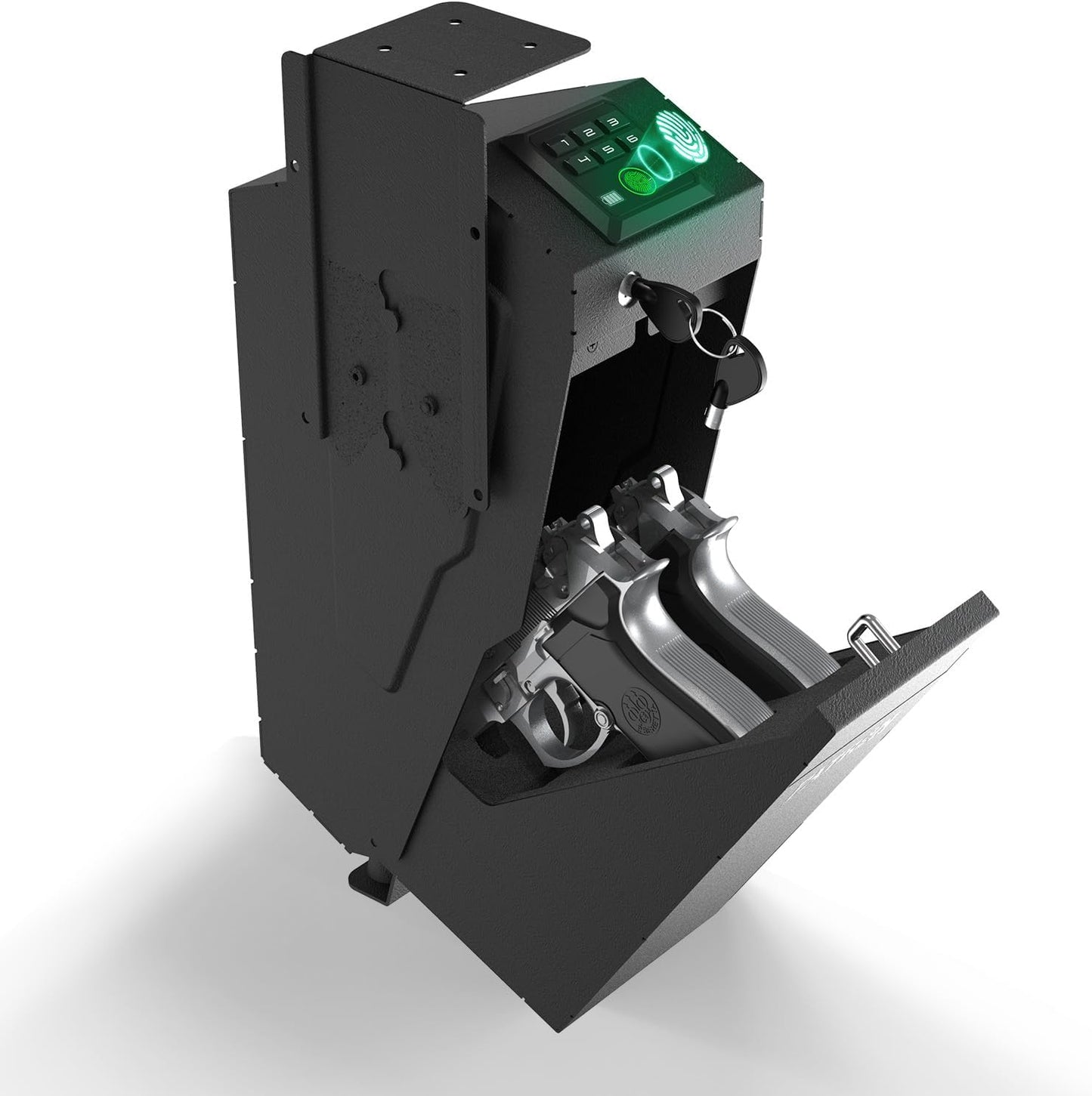 HARDROCK Biometric Wall Mounted Handgun Safe for Quick Access