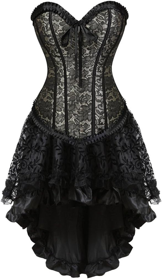 Steampunk Corset Skirt for Women - Gothic Burlesque Costume