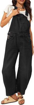 Casual Loose Fit Barrel Overalls Jumpsuit for Women's Everyday Style
