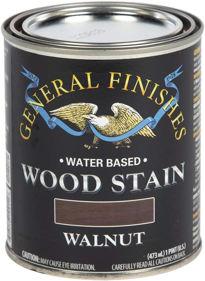 General Finishes Water Based Wood Stain in Rich Walnut Color