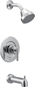 Moen Gibson Chrome Showerhead, Handle & Tub Spout - Pressure Balancing
