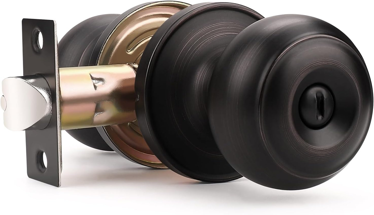 Probrico 4 Pack Interior Door Knobs for Privacy Locking Needs