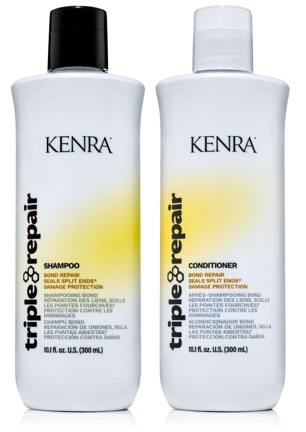 Kenra Triple Repair Set | Repairs Weak Bonds | Split Ends | Sulfate-Free | 10.1 fl. oz.