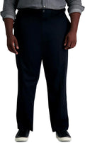 Haggar Men's Premium No Iron Khaki Classic Fit Flat Front Pants