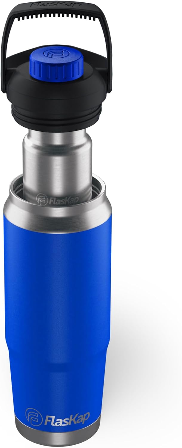 Flaskap FreePour System: 6oz Tumbler and 26oz Bottle Combo