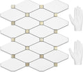 Peel and Stick Backsplash Tiles Pure White Marble Look - Easy DIY