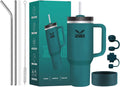 40 Oz Tumbler with Handle Blue Spruce - Leak Proof Insulated Tumbler