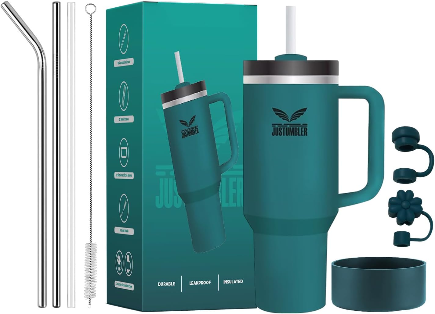40 Oz Tumbler with Handle - Insulated & Leak Proof Design