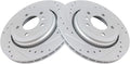 TRQ Rear Performance Brake Rotors Set Compatible with BMW 330