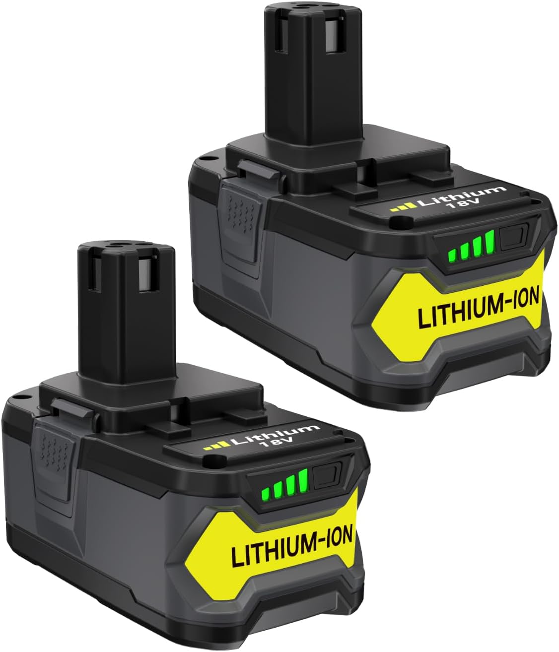 2Packs 8.0Ah Replacement for Ryobi 18V Battery Lithium-Ion