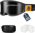 Dirt Bike Goggles Anti Fog with Clear & Grey Lens - OTG Motocross