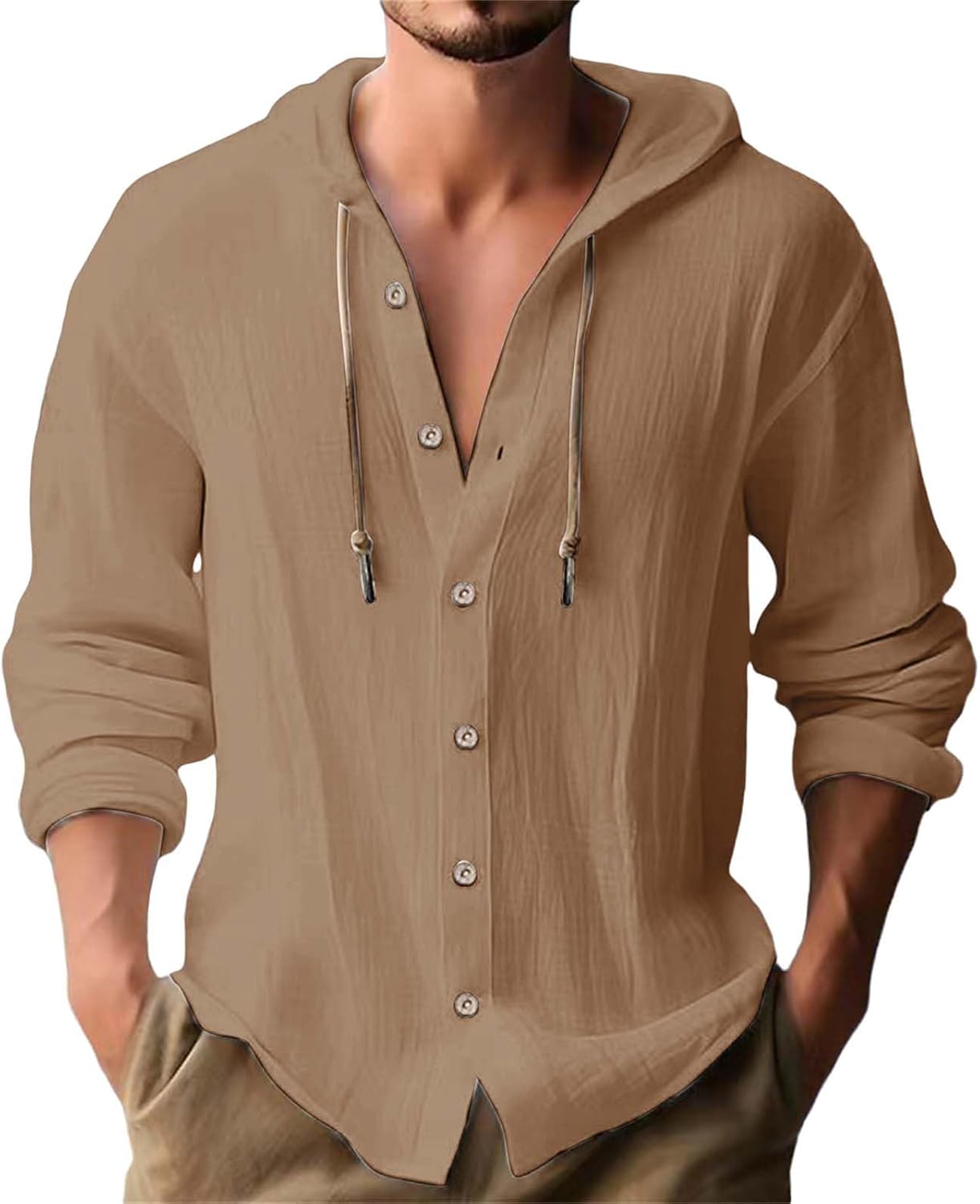 Breathable Linen Hoodie for Men
