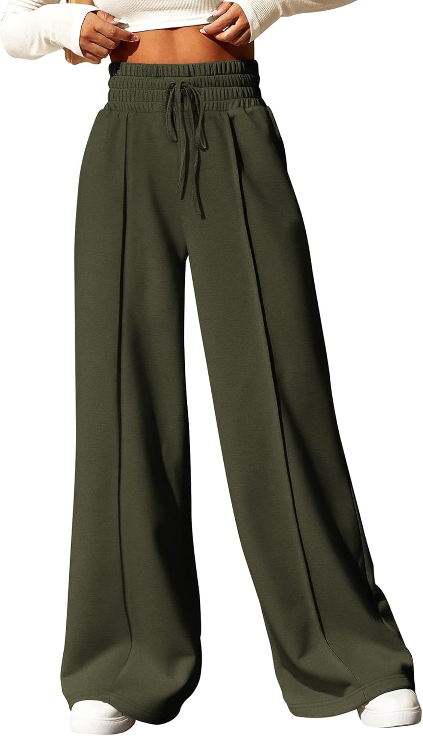 BTFBM Womens Wide Leg Sweatpants Comfy Lounge Joggers Pants