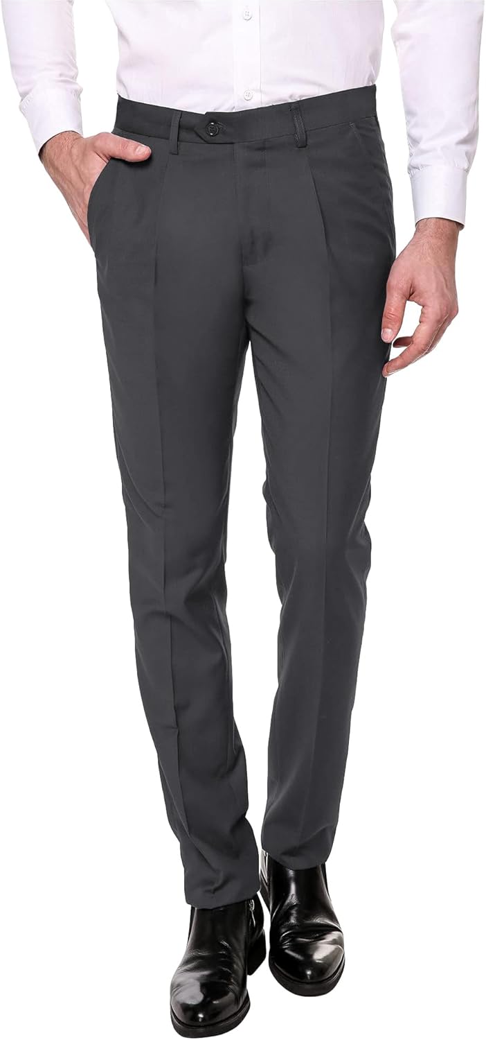 COOFANDY Men's Classic Fit Flat Front Dress Pants for All Occasions