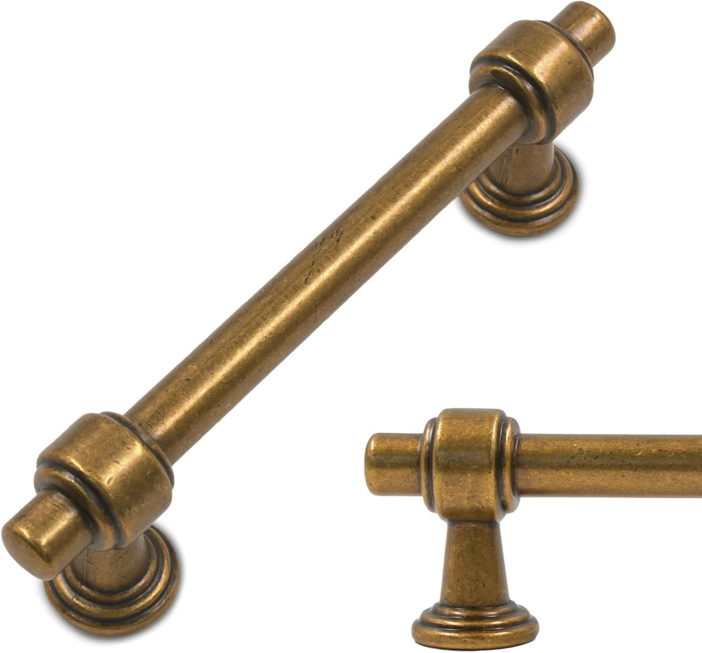 Antique Brass Cabinet Pulls 3.75 Inch for Kitchen and Bathroom