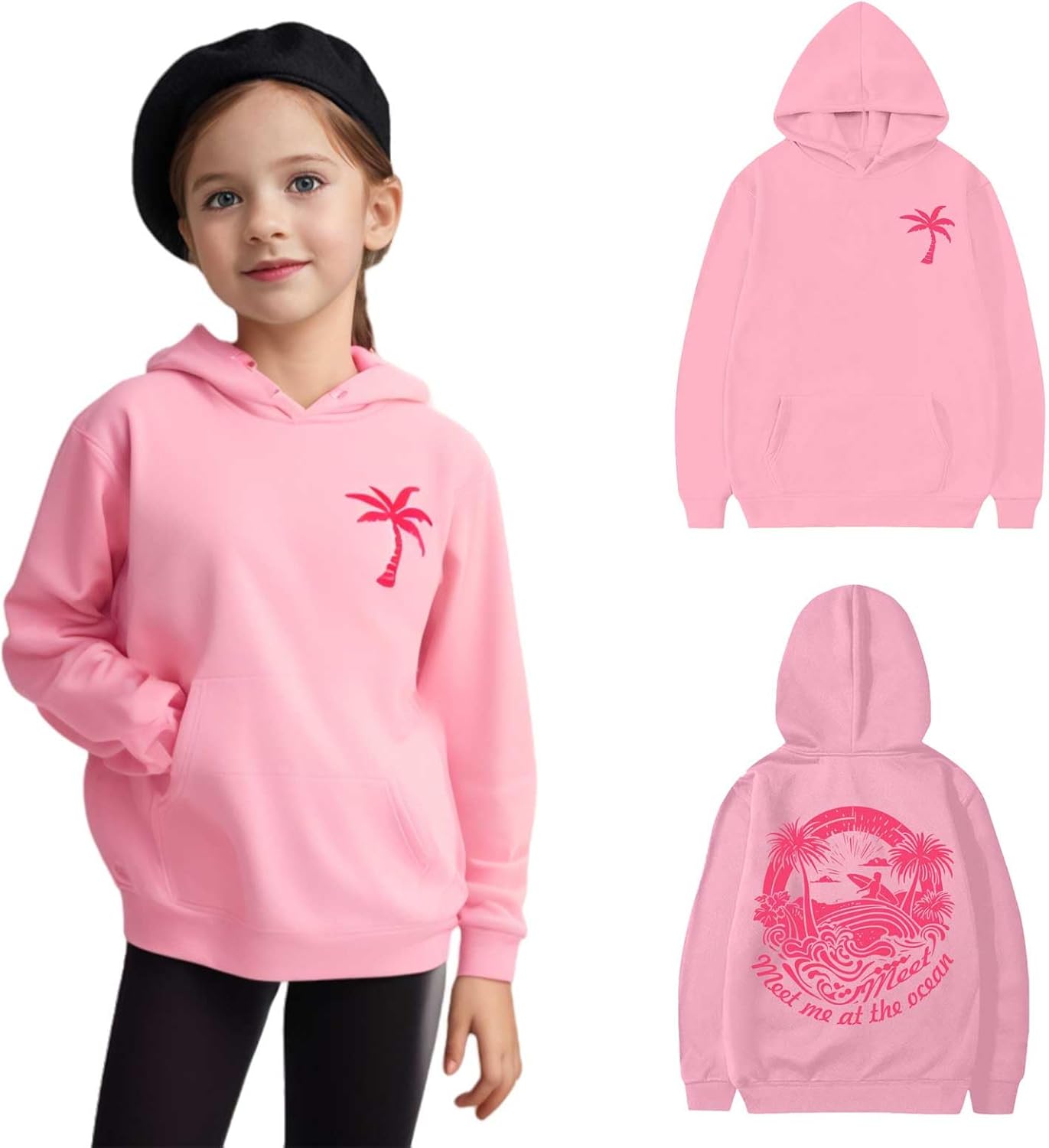 Cute Pink Puff Hoodie for Trendy Kids