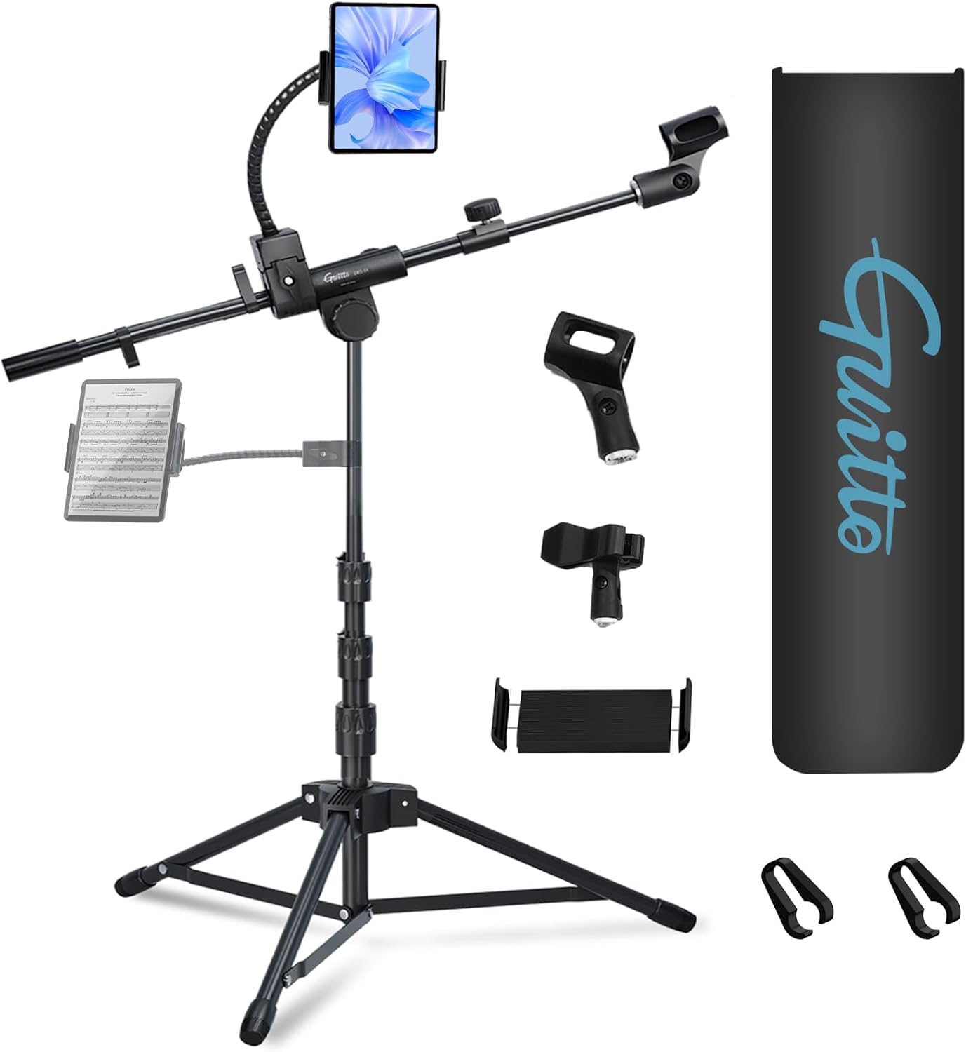 Adjustable Dual Device Mic Stand for Perfect Performances