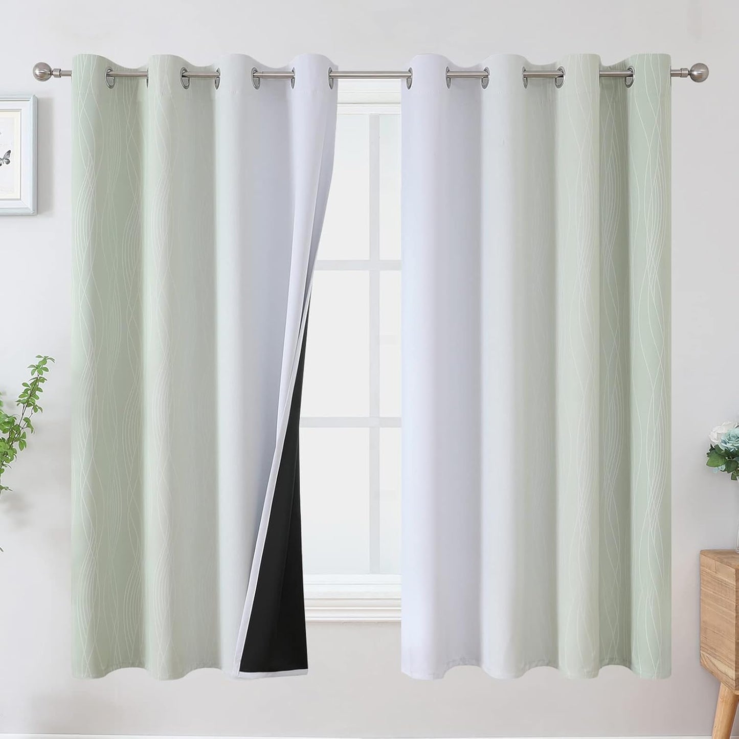 Ombre Blackout Curtains Set for Bedroom by Estelar Textiler