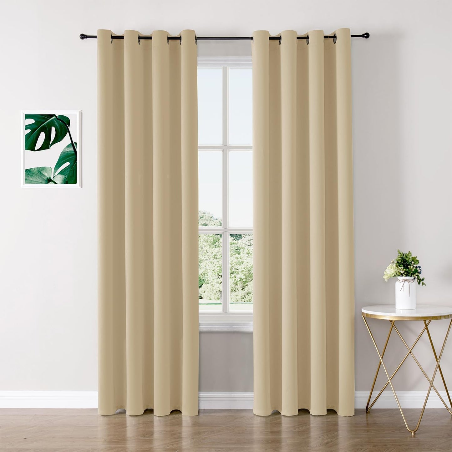 ChrisDowa Blackout Curtains 80 inches Long for Bedroom - 2 Panels