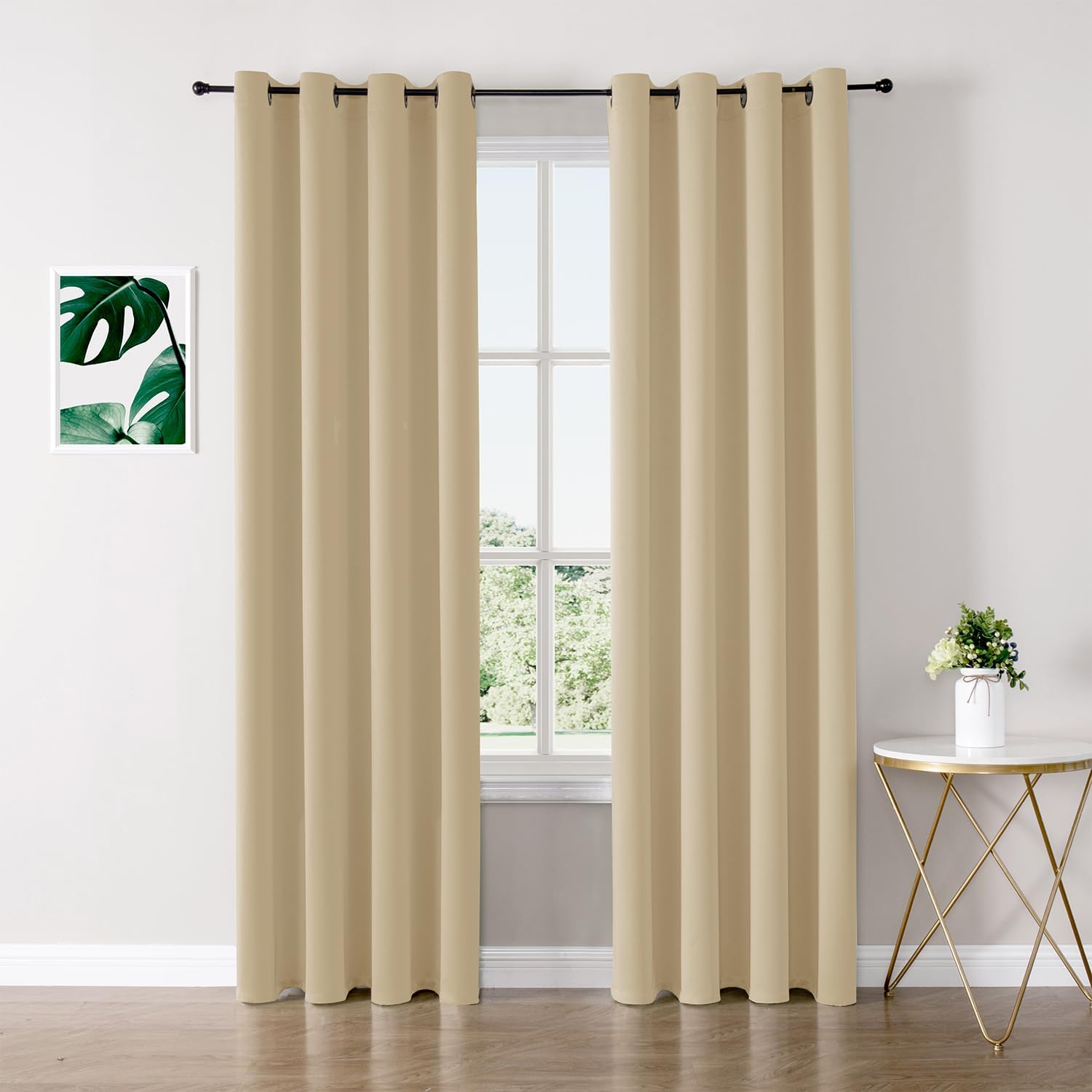 ChrisDowa Blackout Curtains 80 inches Long for Bedroom - 2 Panels