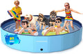 Extra Large Foldable Dog Pool 97in - Portable Collapsible Pet Bath