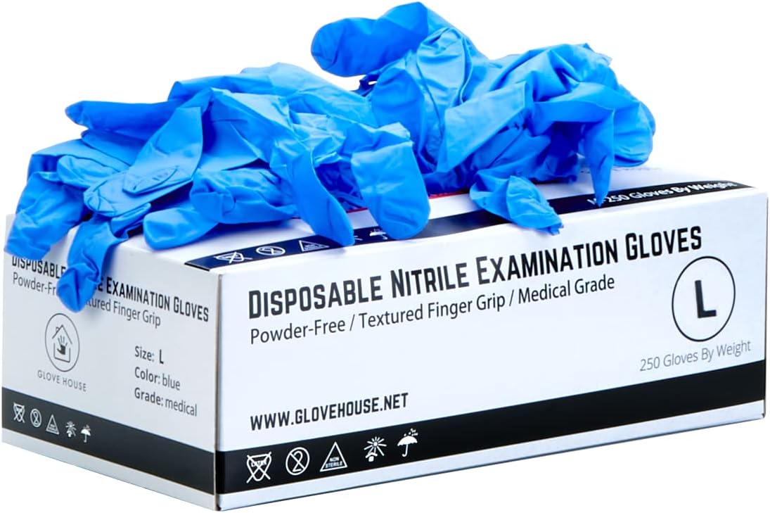 Disposable Nitrile Gloves [250/Box]: Latex-Free for Tattoo Artists