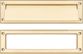 Polished Brass 13 in Solid Brass Mail Slot with Internal Frame