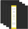 Graph Paper Spiral Notebook A4 Grid Journal 8.5in x 11in - 4 Pack