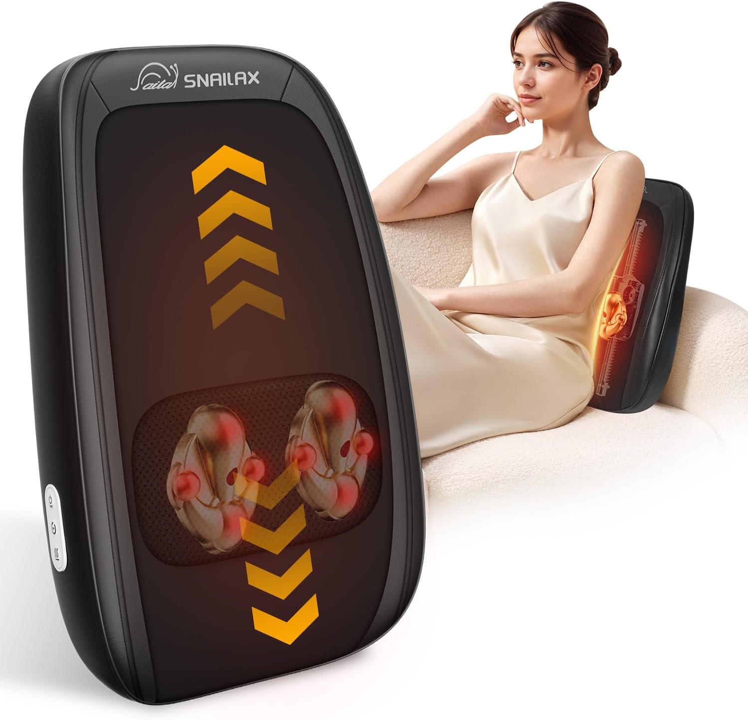 Snailax Shiatsu Back Massager for Pain Relief and Relaxation