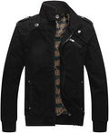 Men's Casual Washed Cotton Military Outdoor Jackets for Comfort