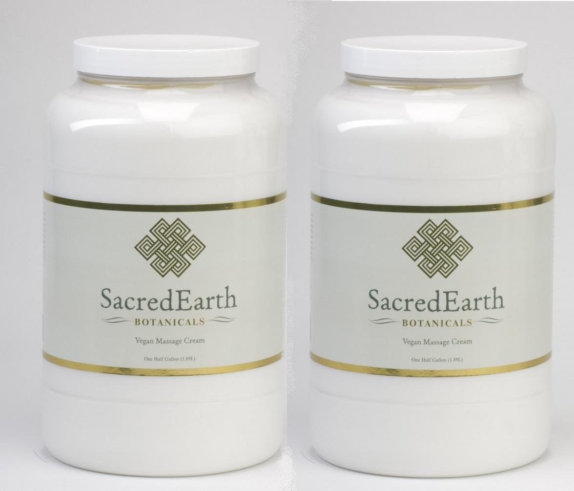 Vegan Massage Cream 1 Gallon Unscented Water Dispersible 2-Pack