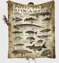 Fishing Blanket for Enthusiasts - Soft Flannel Fish Guide Throw