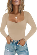 Chunpin Women's Sweetheart Neckline Thong Bodysuit - Soft, Flattering