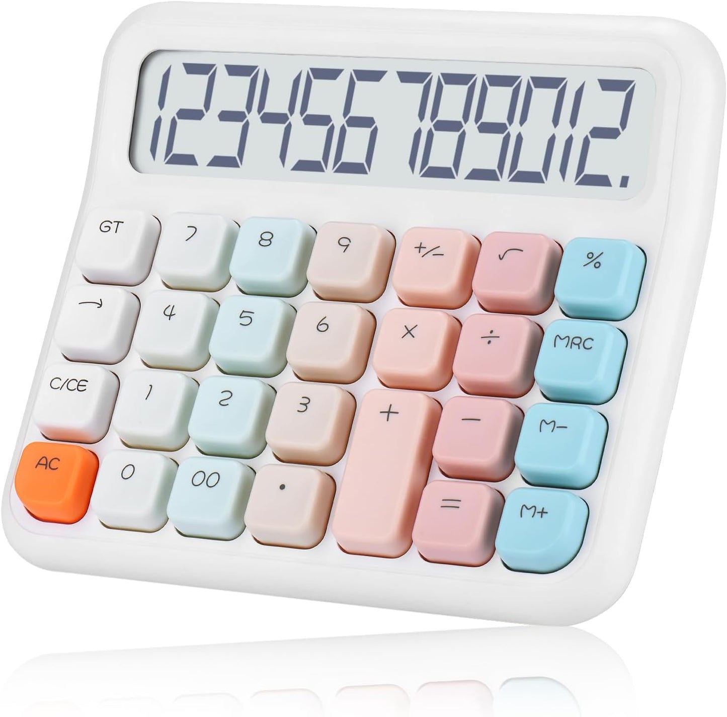 12-Digit Battery-Powered Calculator: Big Display, Easy Buttons