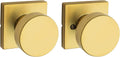 Kwikset Pismo Interior Passage Door Knob - Satin Brass, Square