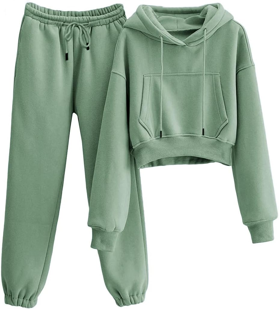 Stylish Sweatsuits for Women 2 Piece Set with Fleece Lining