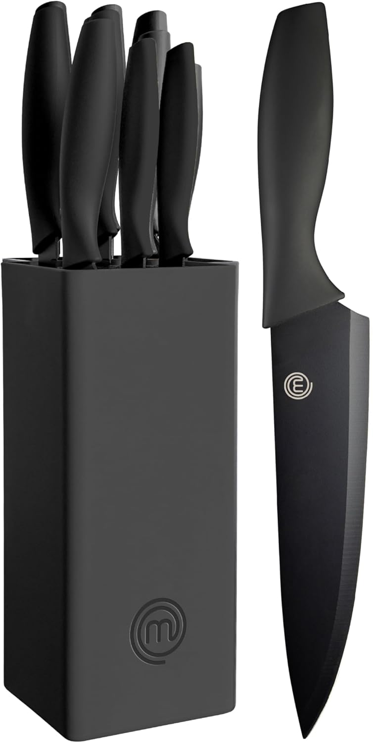 MasterChef Knife Set with Block for Precise Cutting Tasks