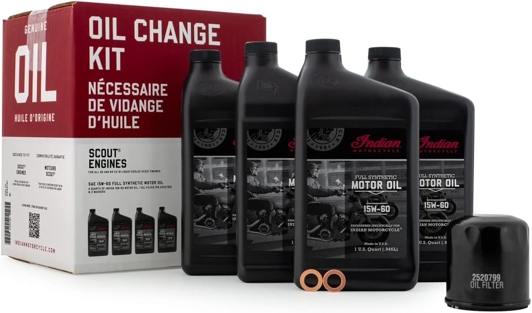Indian Motorcycle Oil Change Kit for 60 & 69 Cu In Scout Engines
